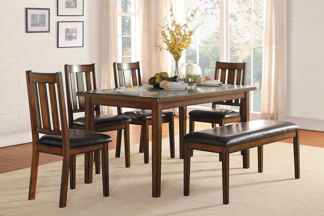 Delmar Burnished Brown 6-Piece Dining Set