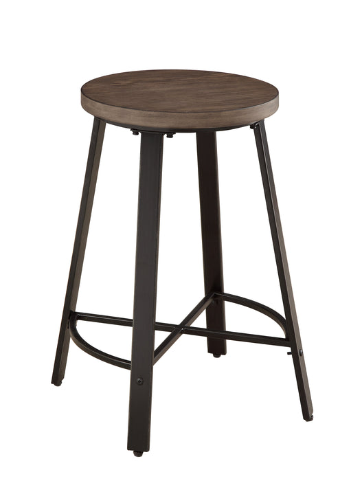 Chevre Brown/Gray Round Counter Height Set