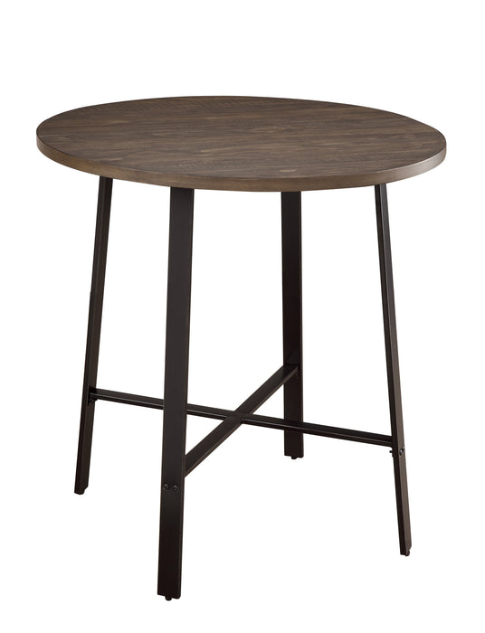 Chevre Brown/Gray Round Counter Height Set