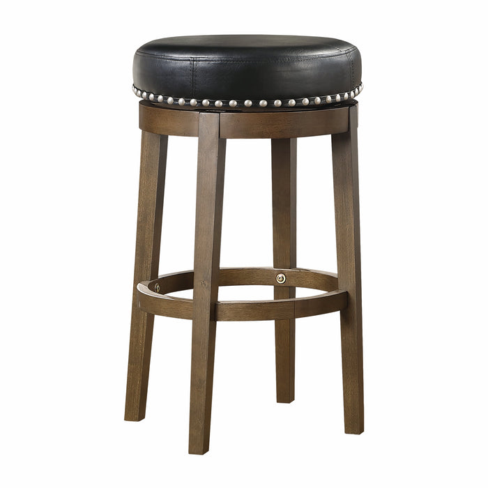 Westby Black/Brown Round Swivel Pub Height Stool, Set of 2