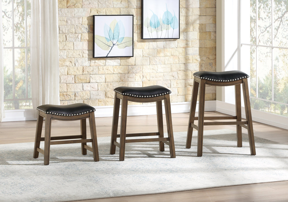 Ordway Black/Brown Dining Stool, Black