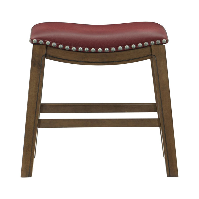 Ordway Red/Brown Dining Stool, Red