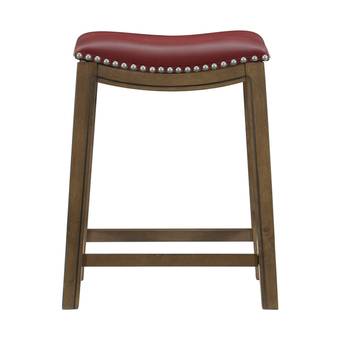 Ordway Red/Brown Counter Height Stool, Red