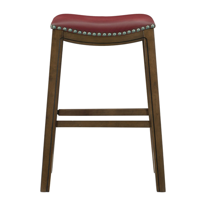 Ordway Red/Brown Pub Height Stool, Red