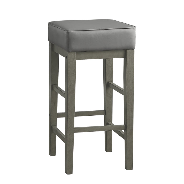 Pittsville Gray/Espresso Pub Height Stool, Set of 2