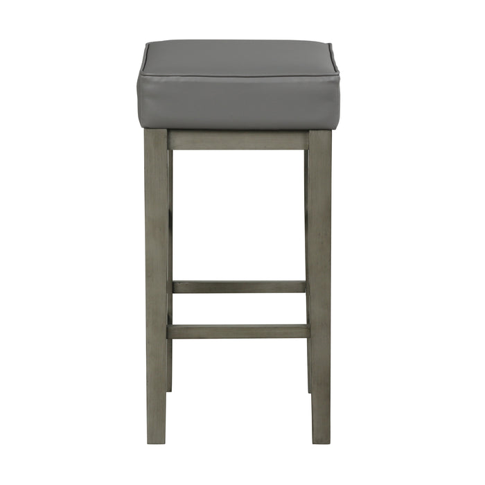 Pittsville Gray/Espresso Pub Height Stool, Set of 2