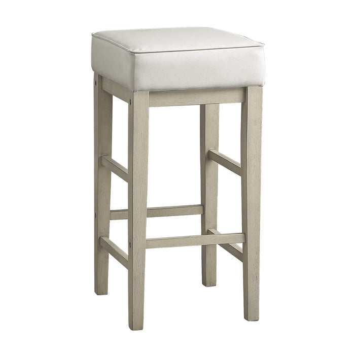 Pittsville White/Espresso Pub Height Stool, Set of 2