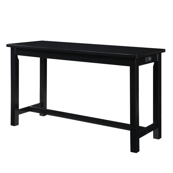 Connected Black 4-Piece Counter Height Set