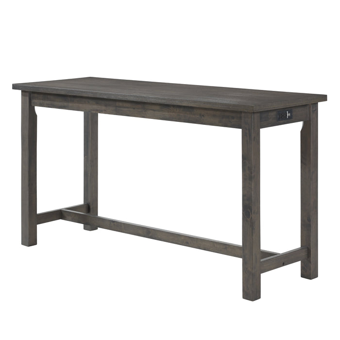 Connected Gray 4-Piece Counter Height Set