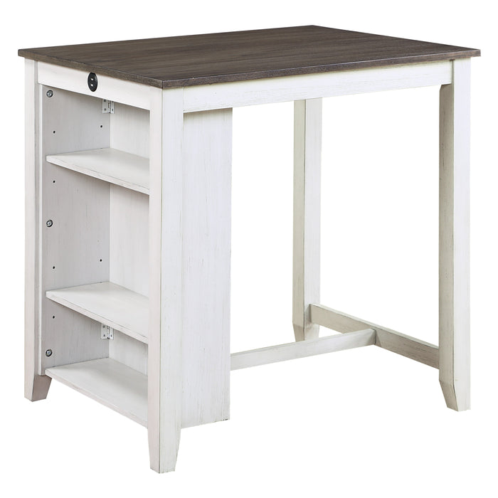 Daye White/Gray 3-Piece Counter Height Set