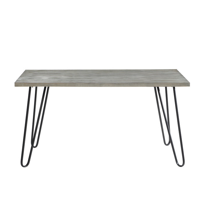 Keene Light Gray/Black Metal Dining Table