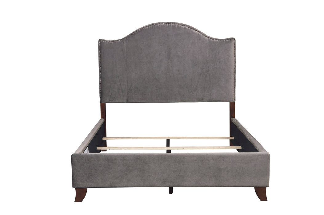 Carlow Gray Camelback Queen Bed