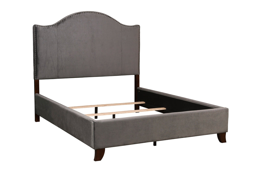 Carlow Gray Camelback Queen Bed