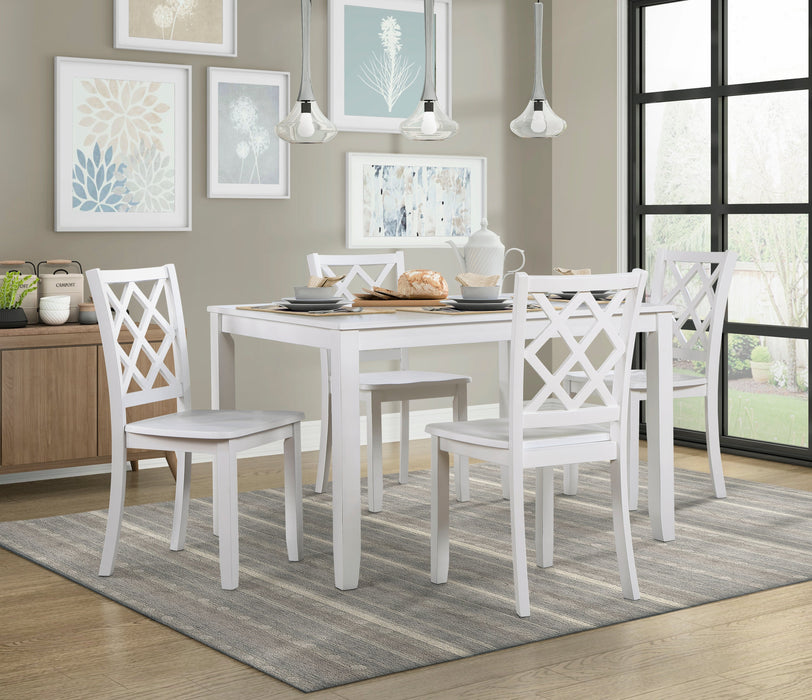 Astoria White 5-Piece Pack Dinette Set