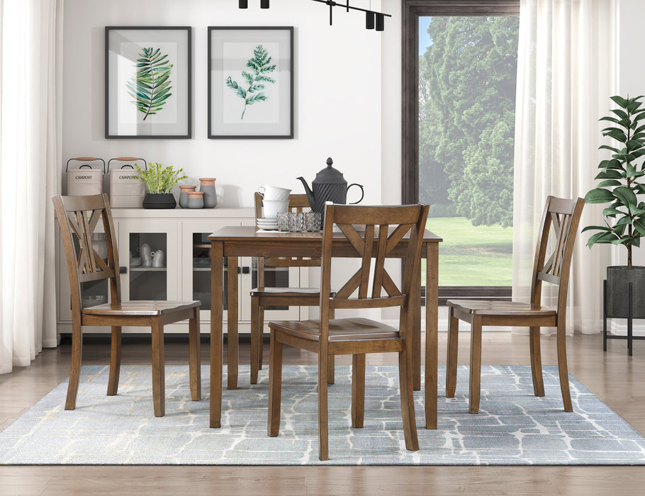 Rivera Charcoal Brown 5-Piece Pack Dinette Set