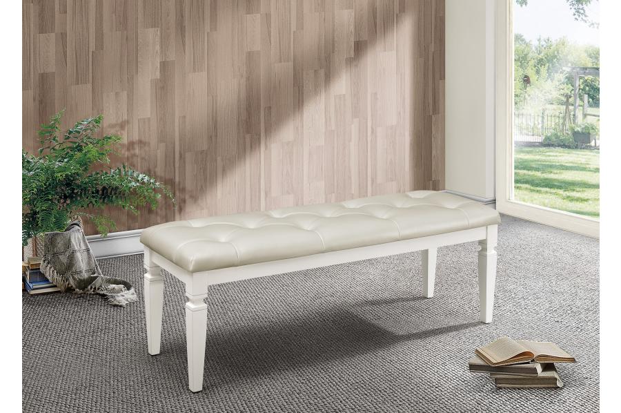 Allura White Bedroom Bench