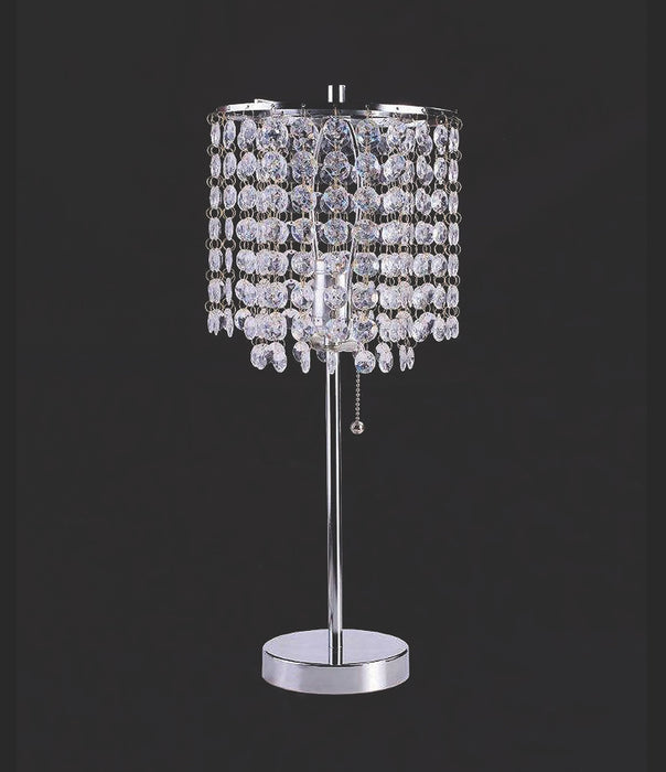 Chandelier Chrome 19' Table Lamp