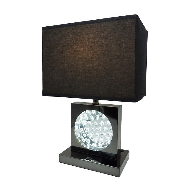 Monica Black Nickel Table Lamp