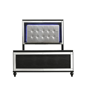 Valentino - 4/6 Full Headboard - Black