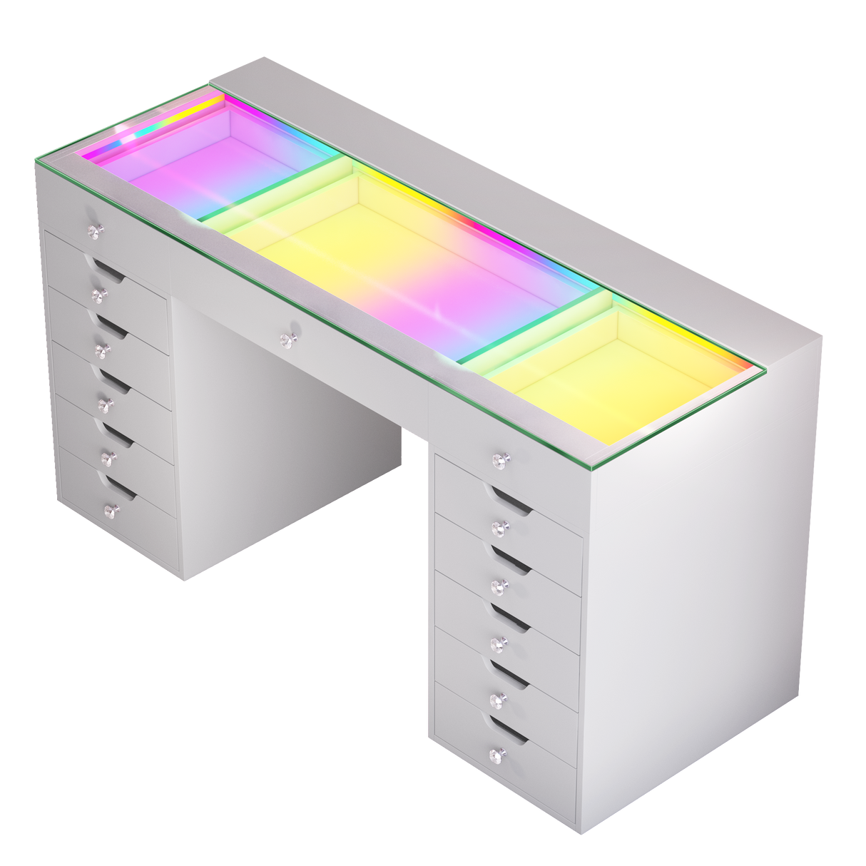 VANITII Eva-RGB Vanity Desk Pro - 13 Storage Drawers