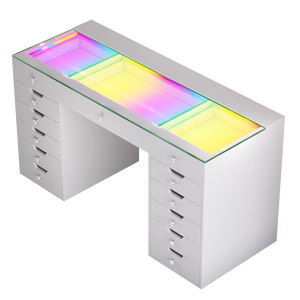 VANITII Eva-RGB Vanity Desk Pro - 13 Storage Drawers