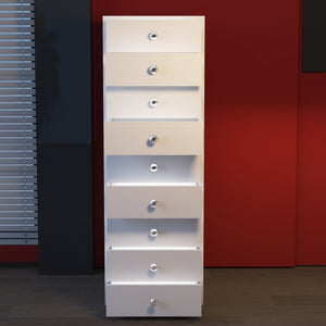 VANITII 9-Drawer Makeup Vanity Storage Unit with Lights