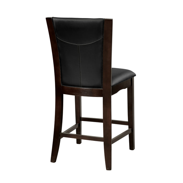 Daisy Dark Brown Counter Height Chair, Set of 2