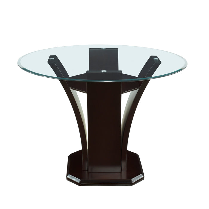 Daisy Dark Brown Glass-Top 48' Round Counter Height Table