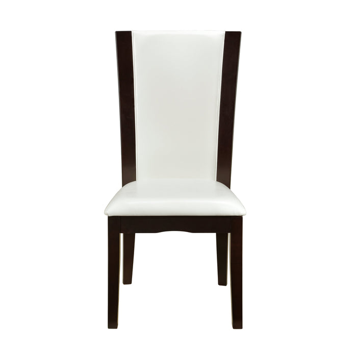 Daisy White/Dark Brown Side Chair, Set of 2