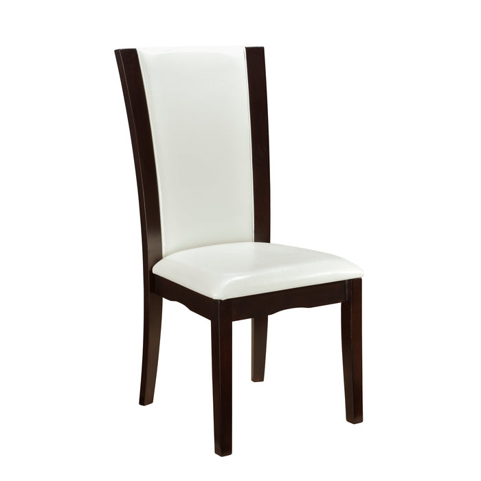 Daisy White/Dark Brown Side Chair, Set of 2