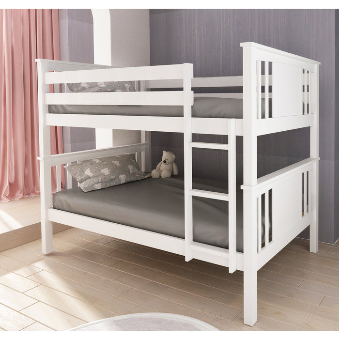 White Wood Bunk Bed - Twin/Twin