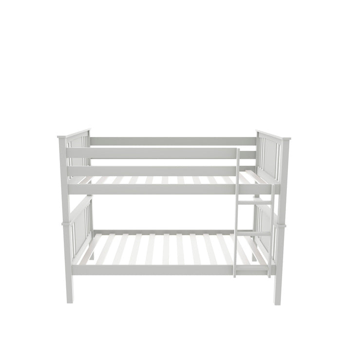 White Wood Bunk Bed - Twin/Twin