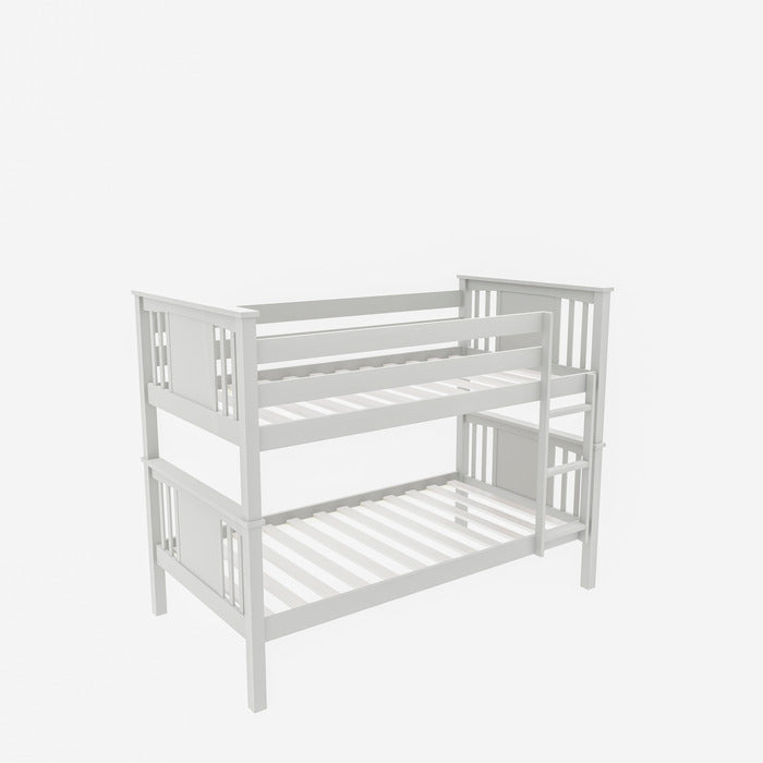 White Wood Bunk Bed - Twin/Twin