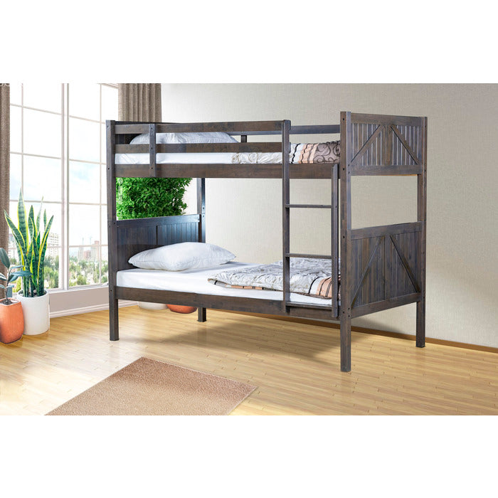 Gray Solid Wood Bunk Bed - Twin/Twin