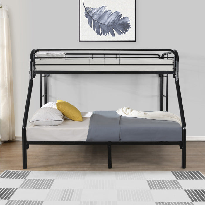 Black Metal Bunk Bed - Twin/Full