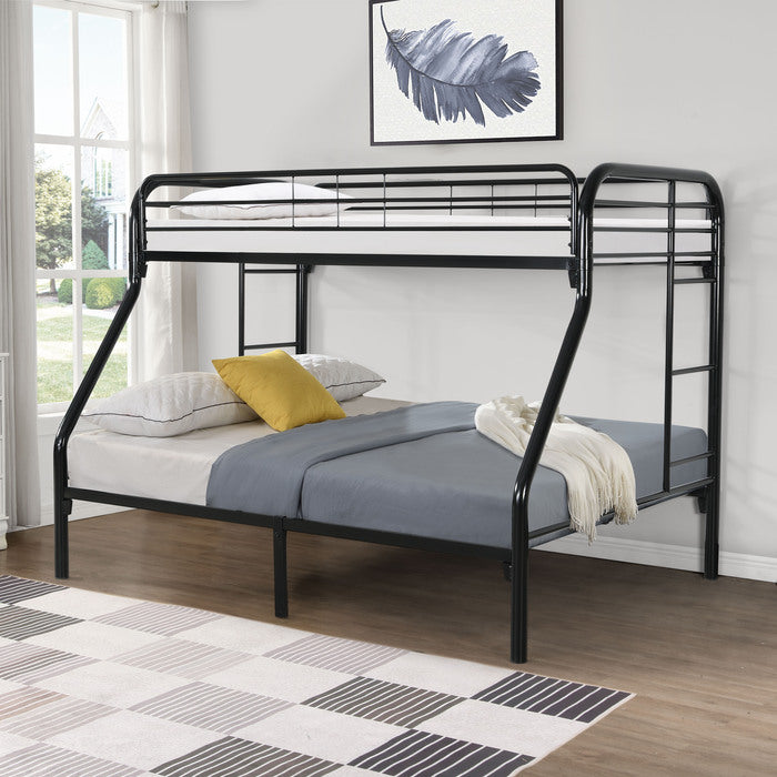 Black Metal Bunk Bed - Twin/Full