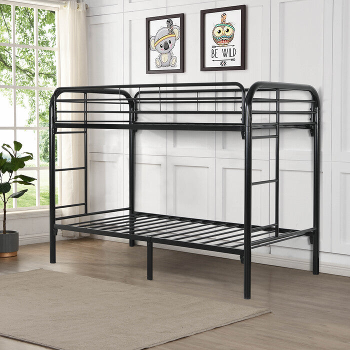 Black Metal Bunk Bed - Twin/Twin