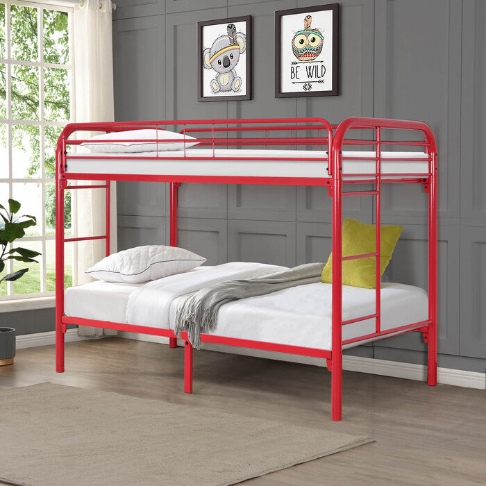 Red Metal Bunk Bed - Twin/Twin