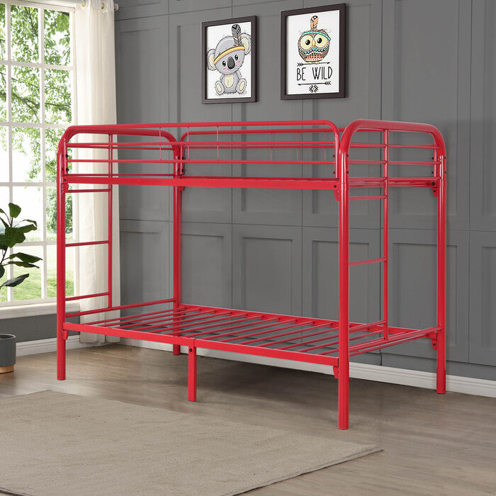 Red Metal Bunk Bed - Twin/Twin