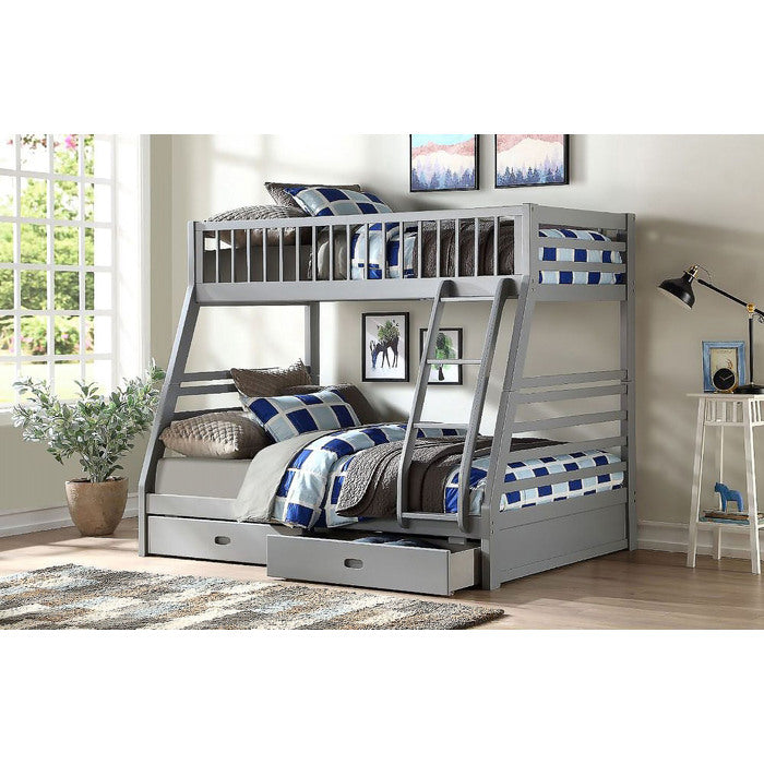 Gray Mission Wooden Bunk Bed - Twin/Full