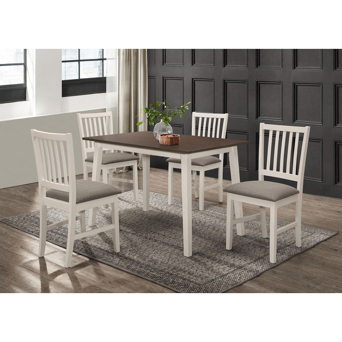 5PC 2-TONE Wooden Dining Table Set w/ MDF Top