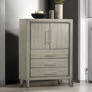 Lennox - Door Chest With Shoe Storage & LED Light - Gray