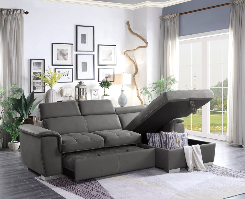 Ferriday Gray Storage Sleeper Sectional