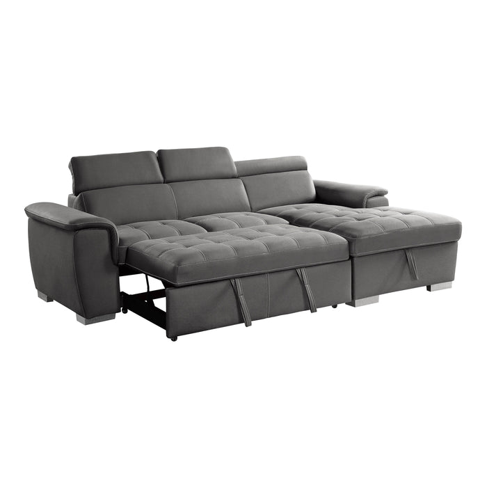 Ferriday Gray Storage Sleeper Sectional