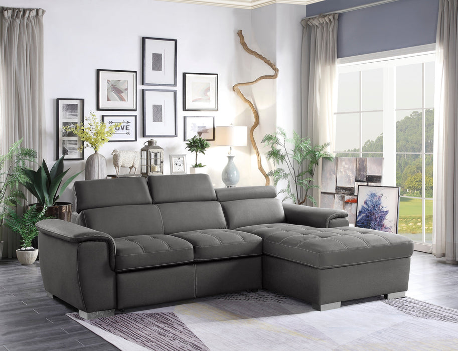 Ferriday Gray Storage Sleeper Sectional