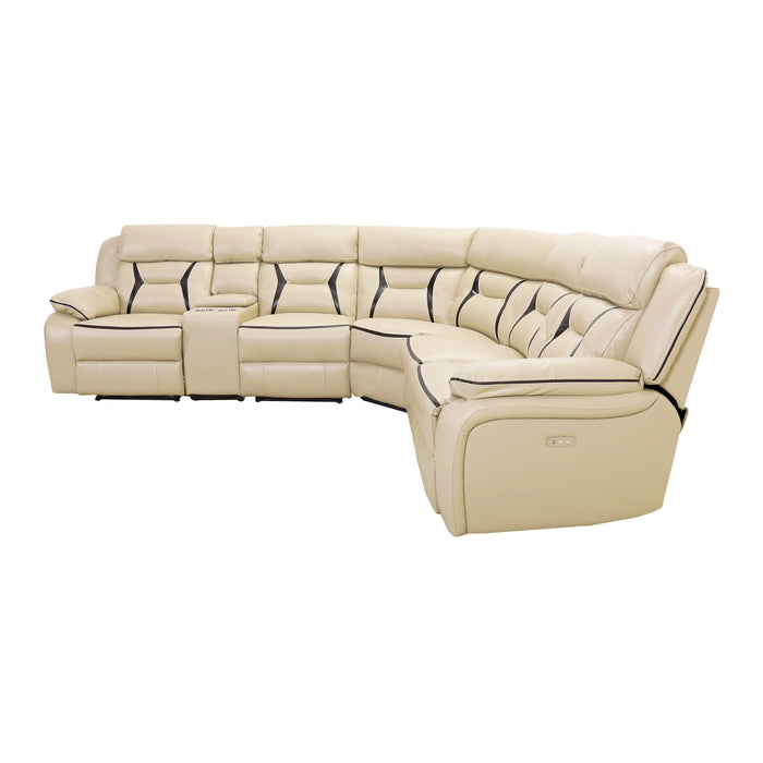 Amite Beige Power Reclining Sectional