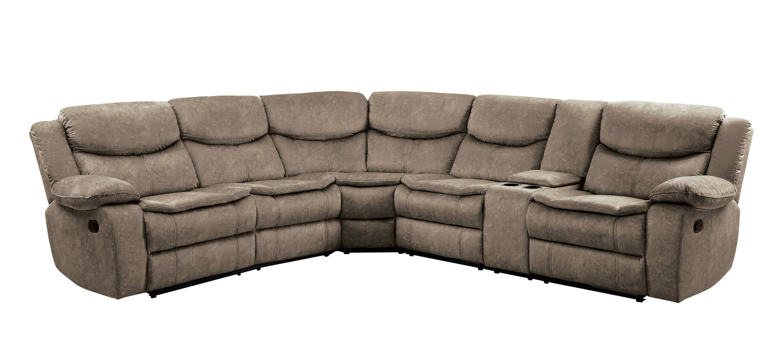 Bastrop Brown Microfiber Reclining Sectional