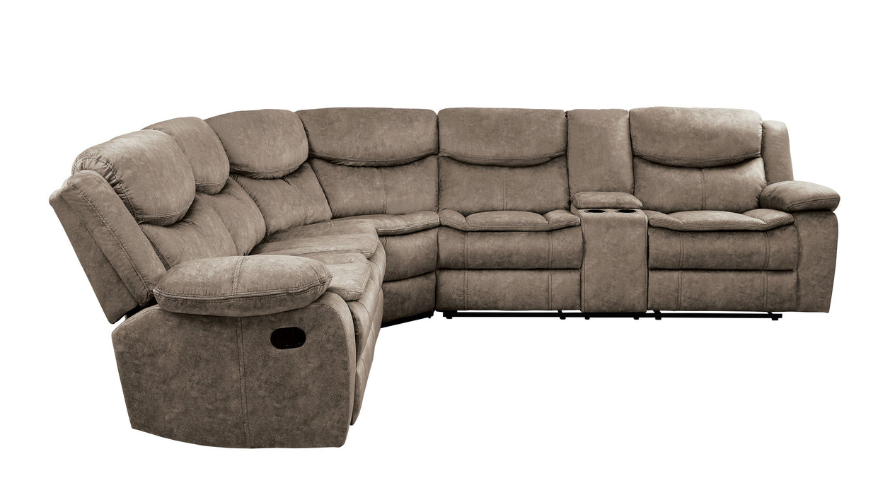 Bastrop Brown Microfiber Reclining Sectional