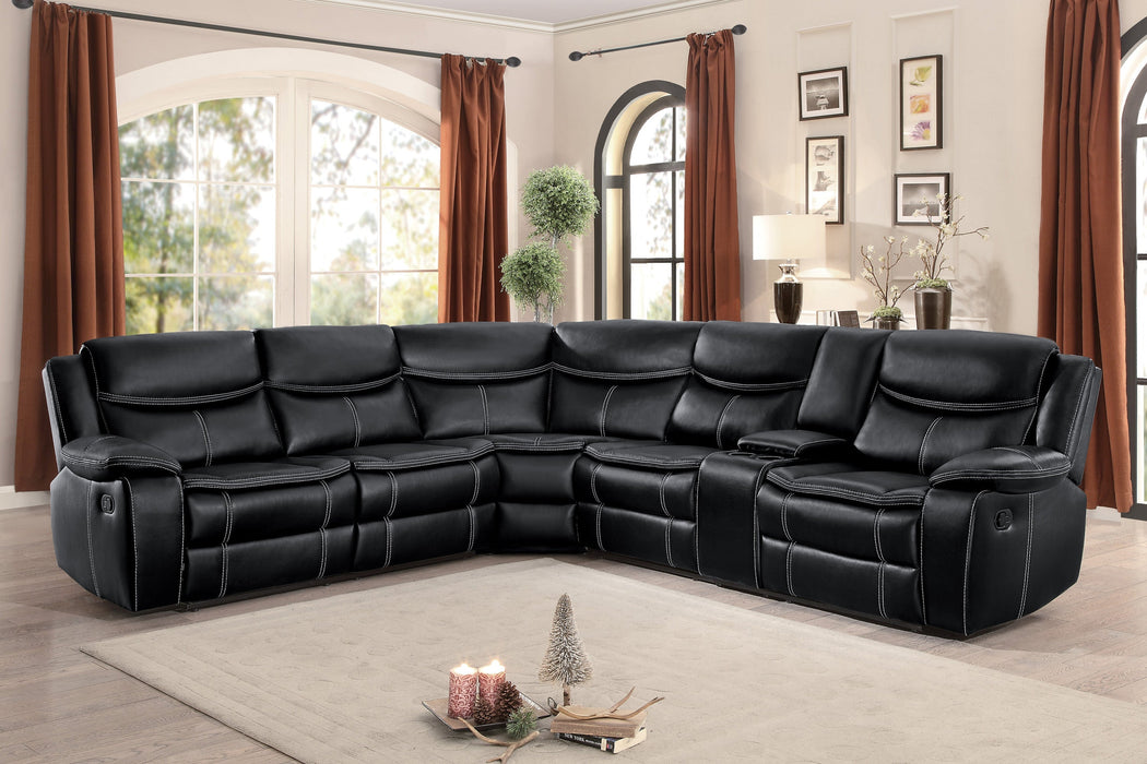 Bastrop Black Reclining Sectional