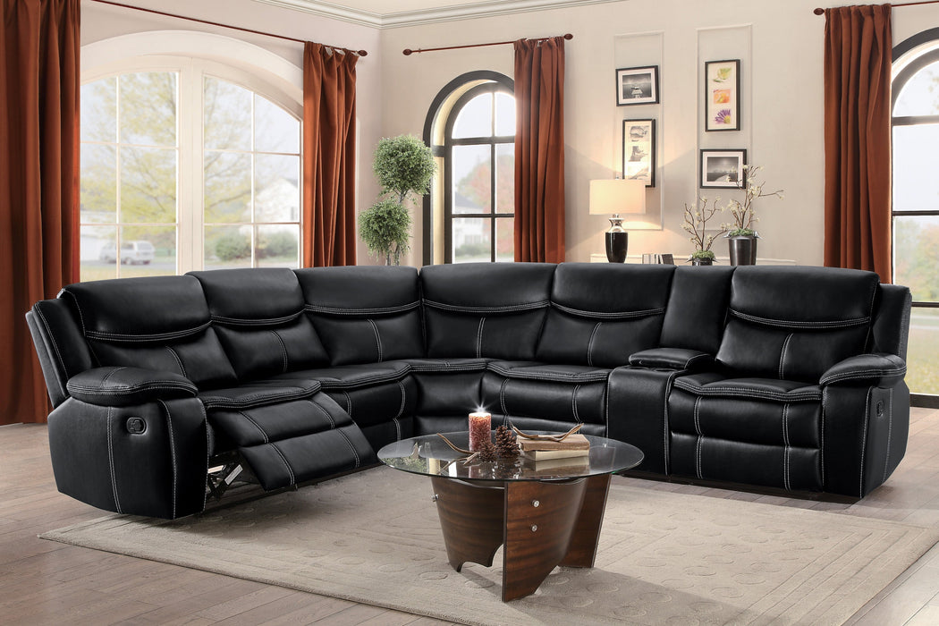 Bastrop Black Reclining Sectional